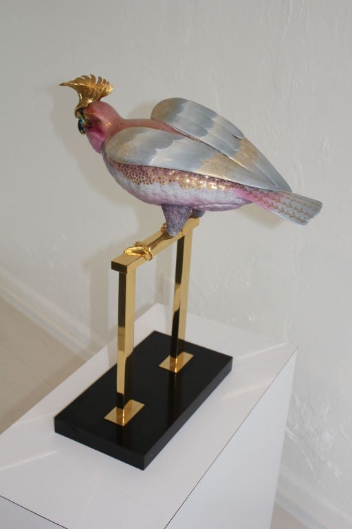 20th Century Mangani Porcelain Cockatoo for Oggetti Italy