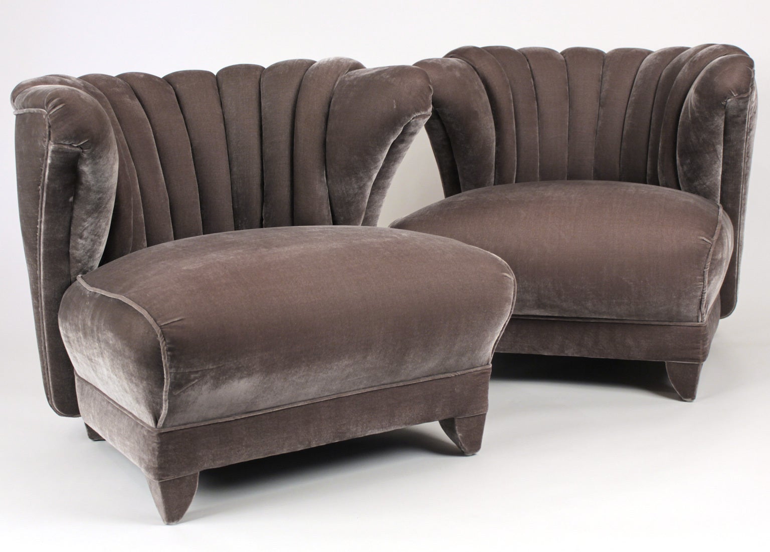 James Mont Pair of Lounge Chairs