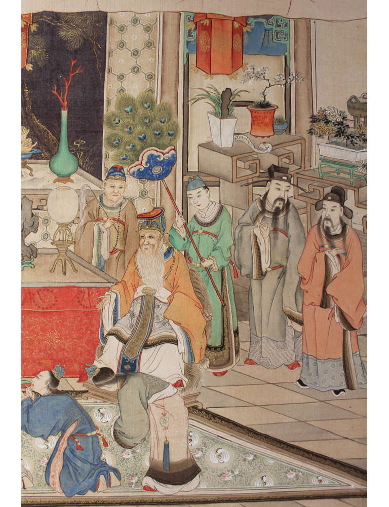 19th Century 8-Panel Chinese Scroll Painting