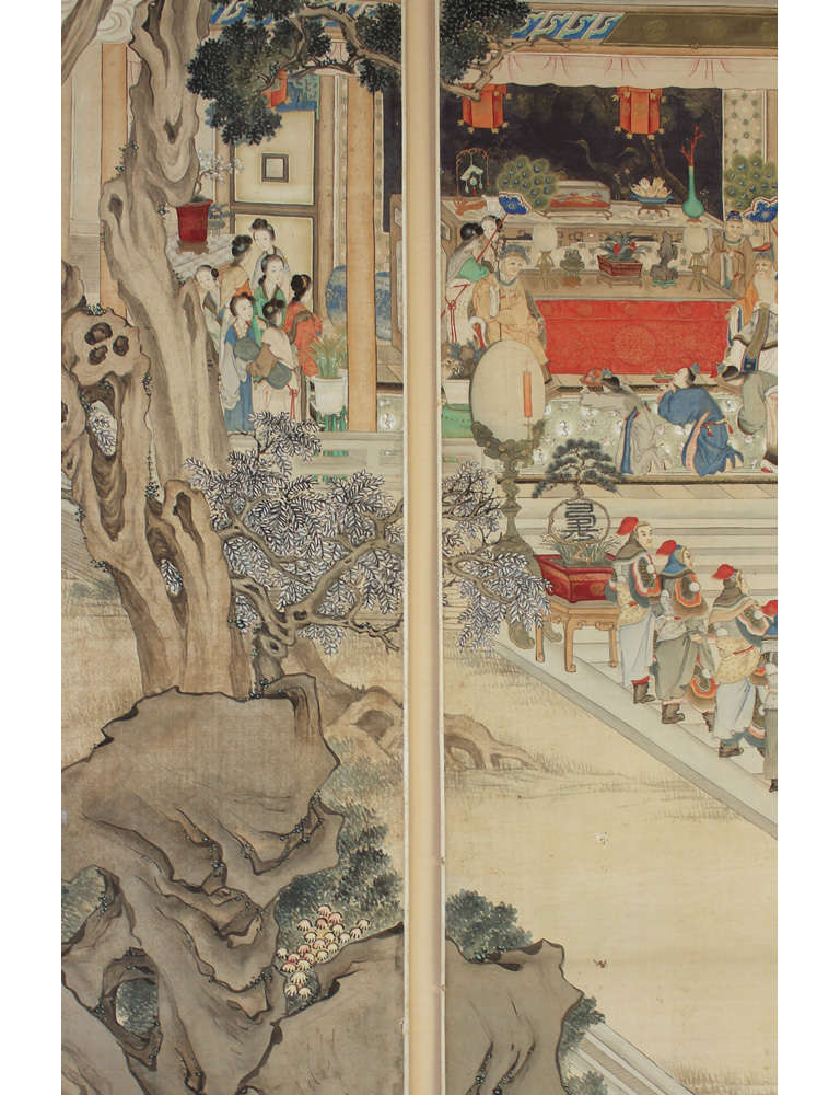 8-Panel Chinese Scroll Painting 1