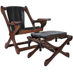 Vintage Don Shoemaker "Swinger" Chair & Ottoman