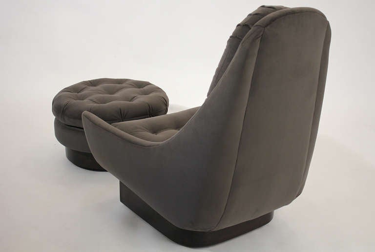 20th Century Swivel Lounge Chair & Ottoman
