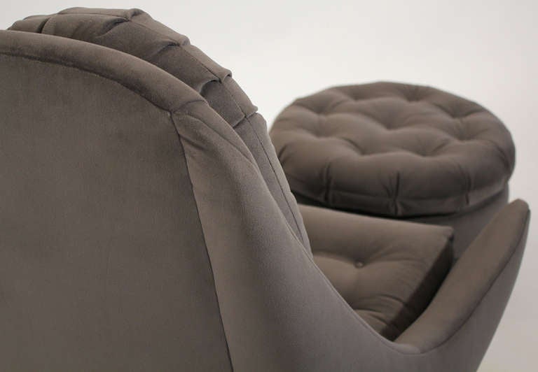 Swivel Lounge Chair & Ottoman 1