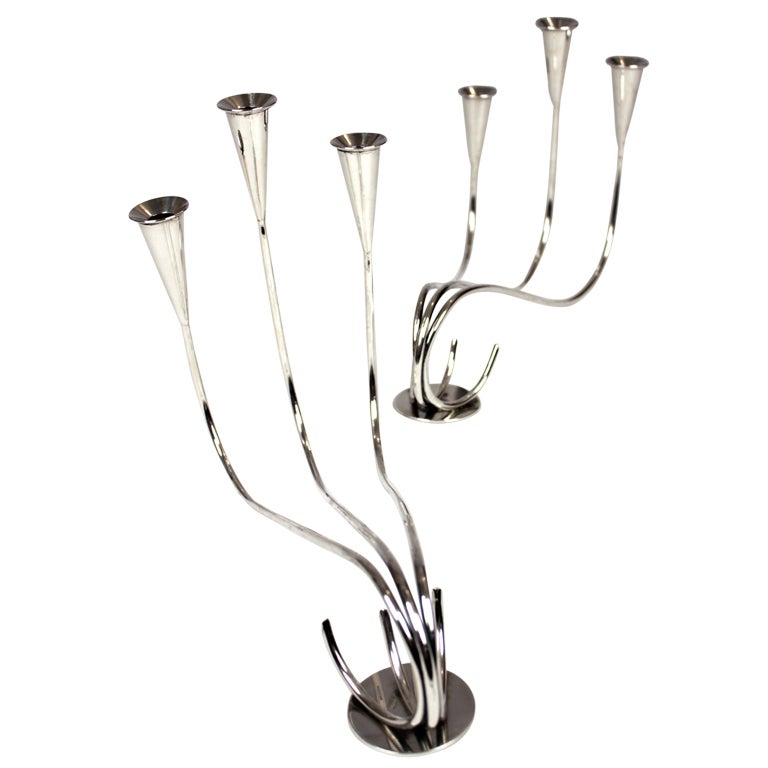 Sterling Silver Candle Holders