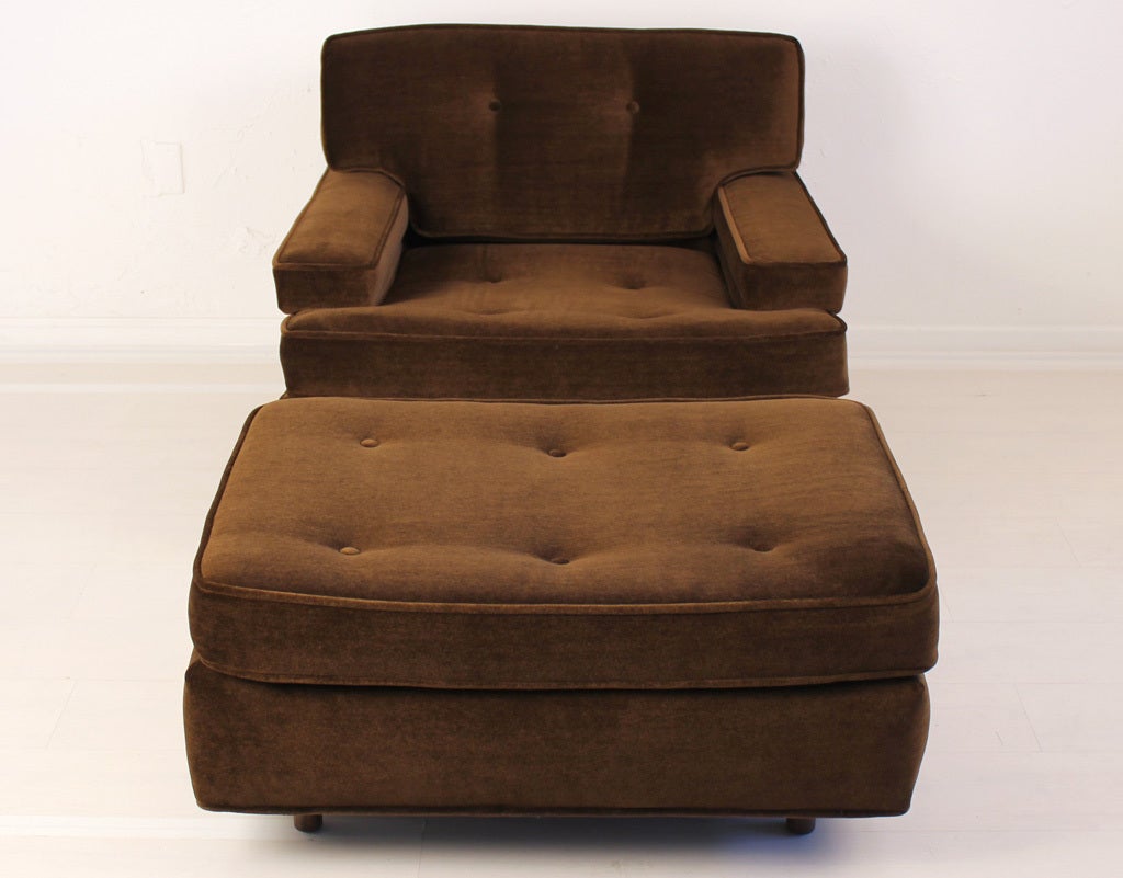 Harvey Probber Chair and Ottoman In Excellent Condition In San Diego, CA