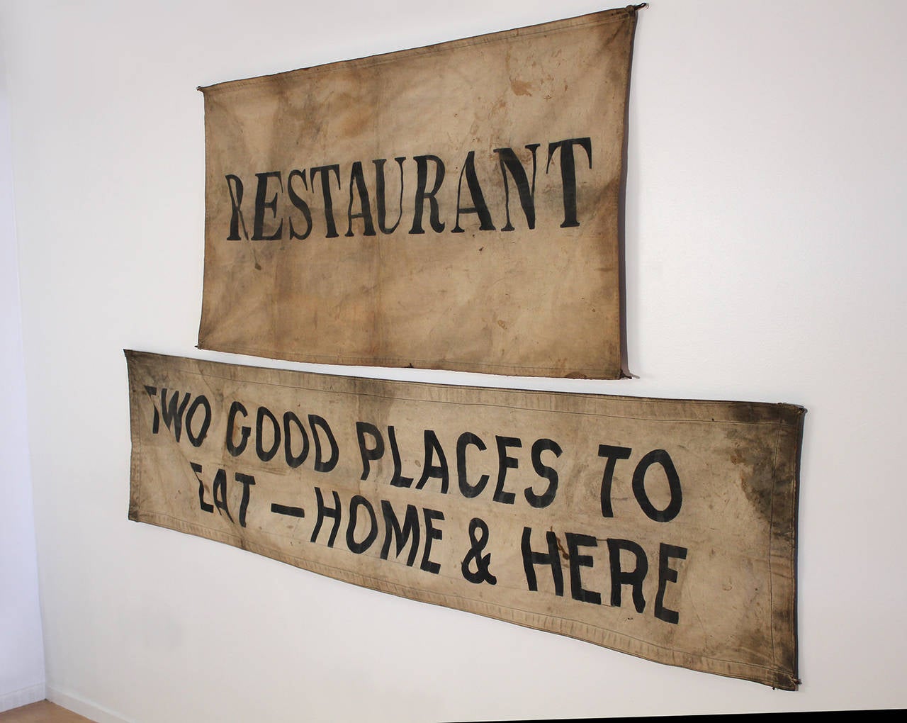 Folk Art Depression Era Restaurant Signs