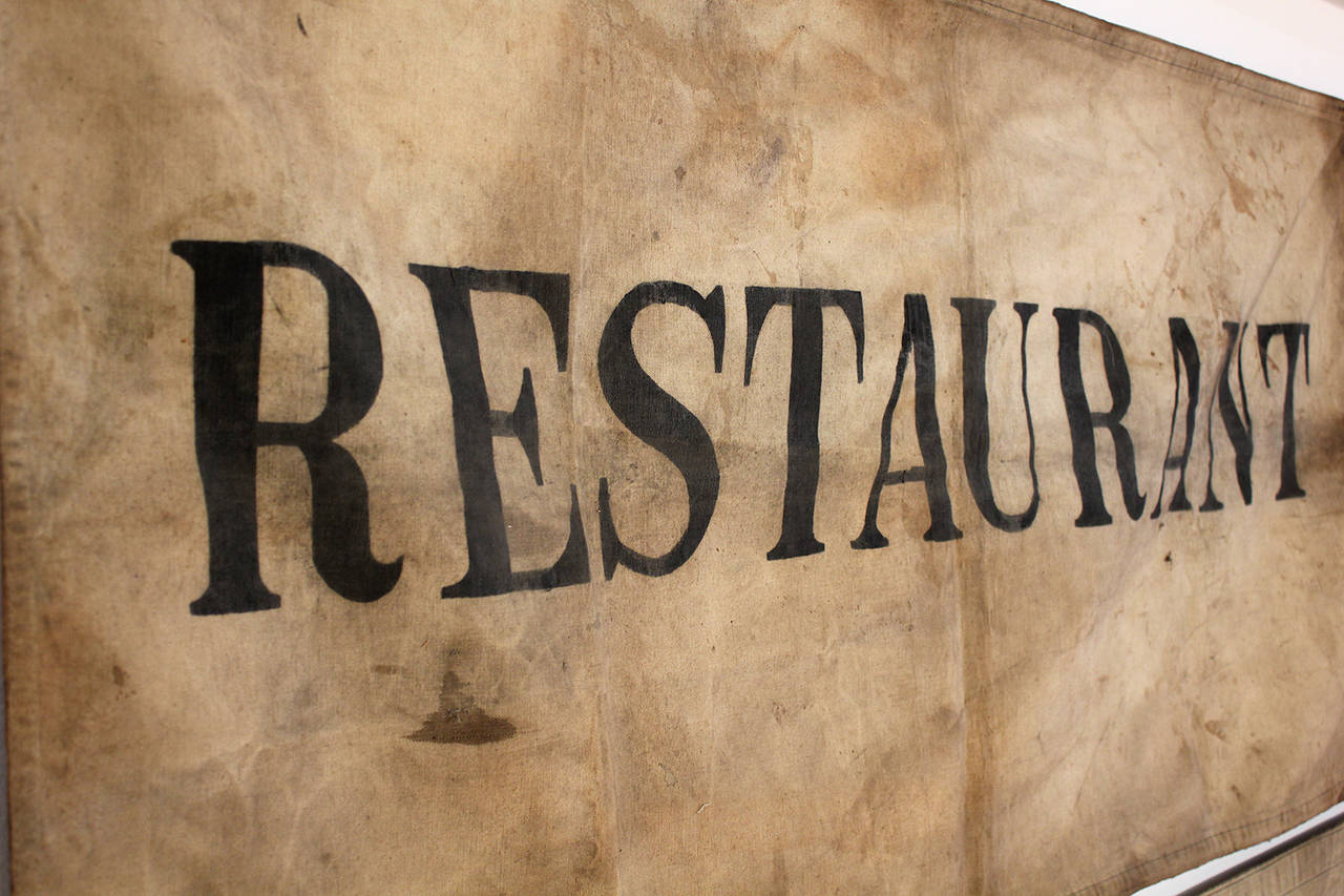 20th Century Depression Era Restaurant Signs