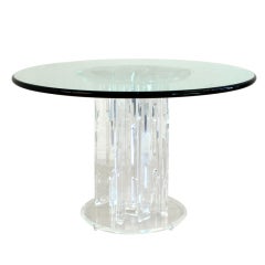 Lucite & Glass Table