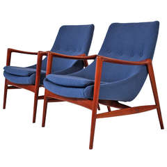 Pair of Ib Kofod Larsen Lounge Chairs