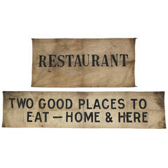 Antique Depression Era Restaurant Signs