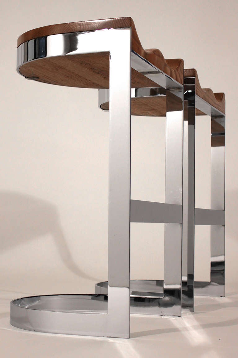 American Warren Bacon Bar Stool Pair