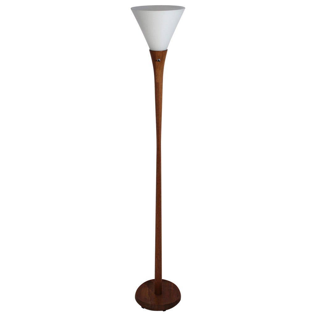 Wooden Torchiere Floor Lamp For At 1stdibs Teak Laurel Torchiere Floor Lamp