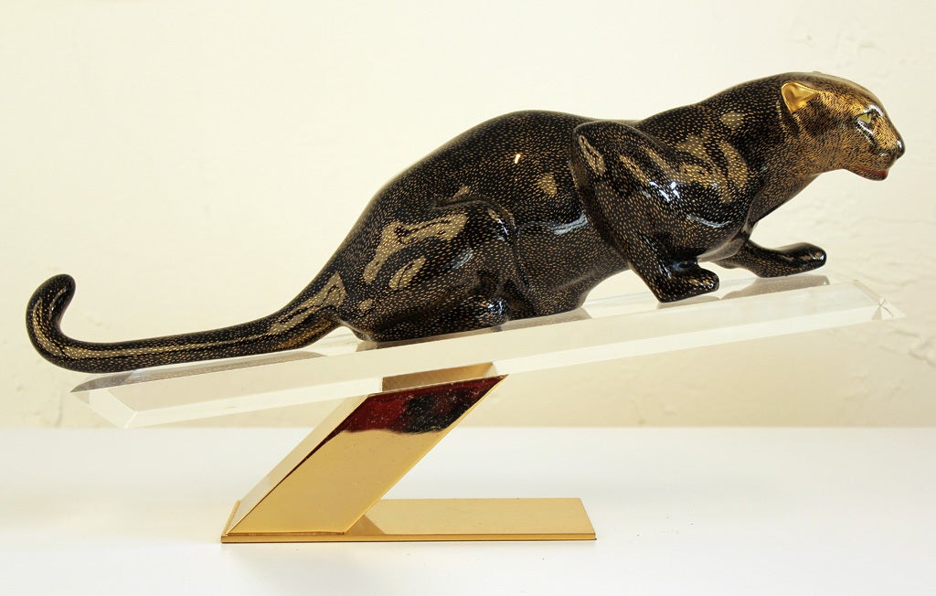 20th Century Mangani for Oggetti Porcelain Panther