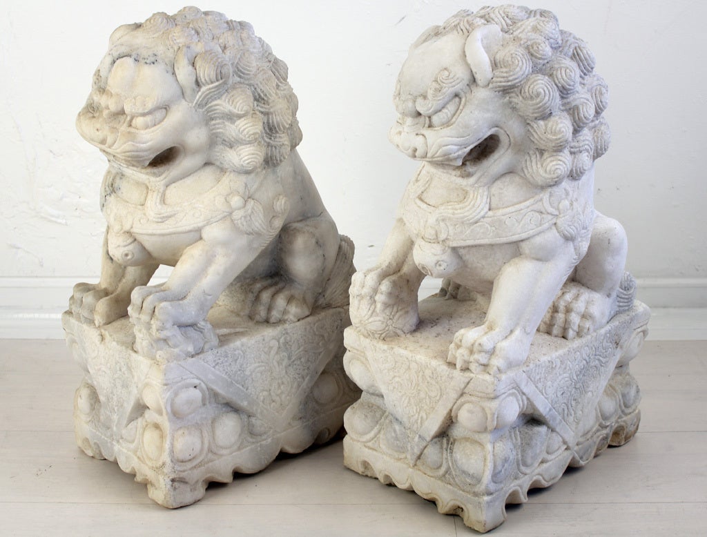 marble foo dogs for sale