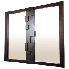 Mosaic Block Patterned Large Mirror