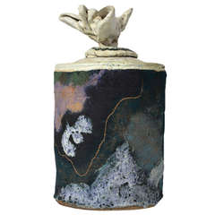 Vintage 1960s Jerry Rothman Ceramic Covered Jar