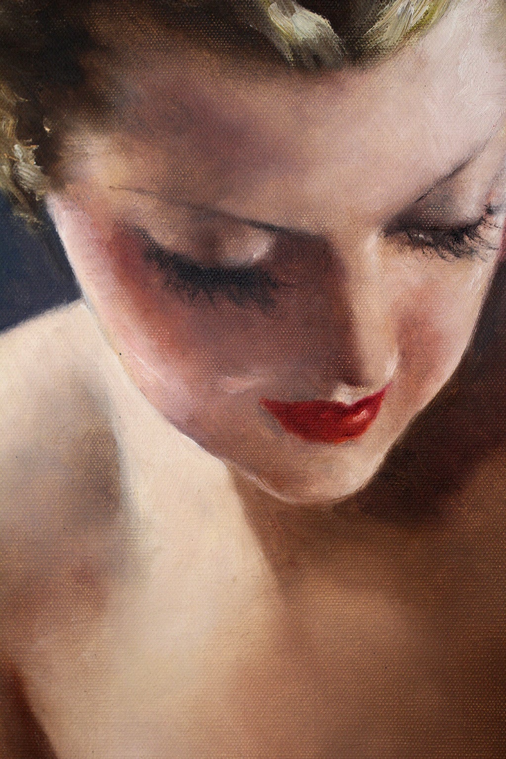 Pal Fried Nude Portrait Oil on Canvas For Sale 1