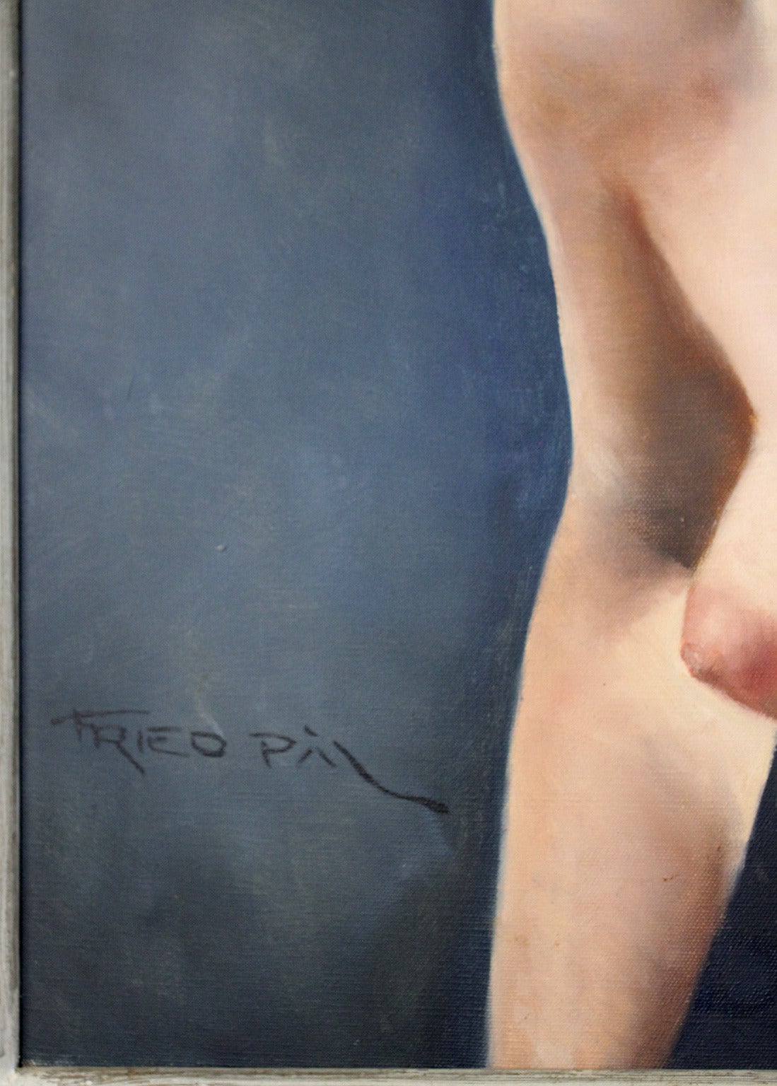 Pal Fried Nude Portrait Oil on Canvas For Sale 3