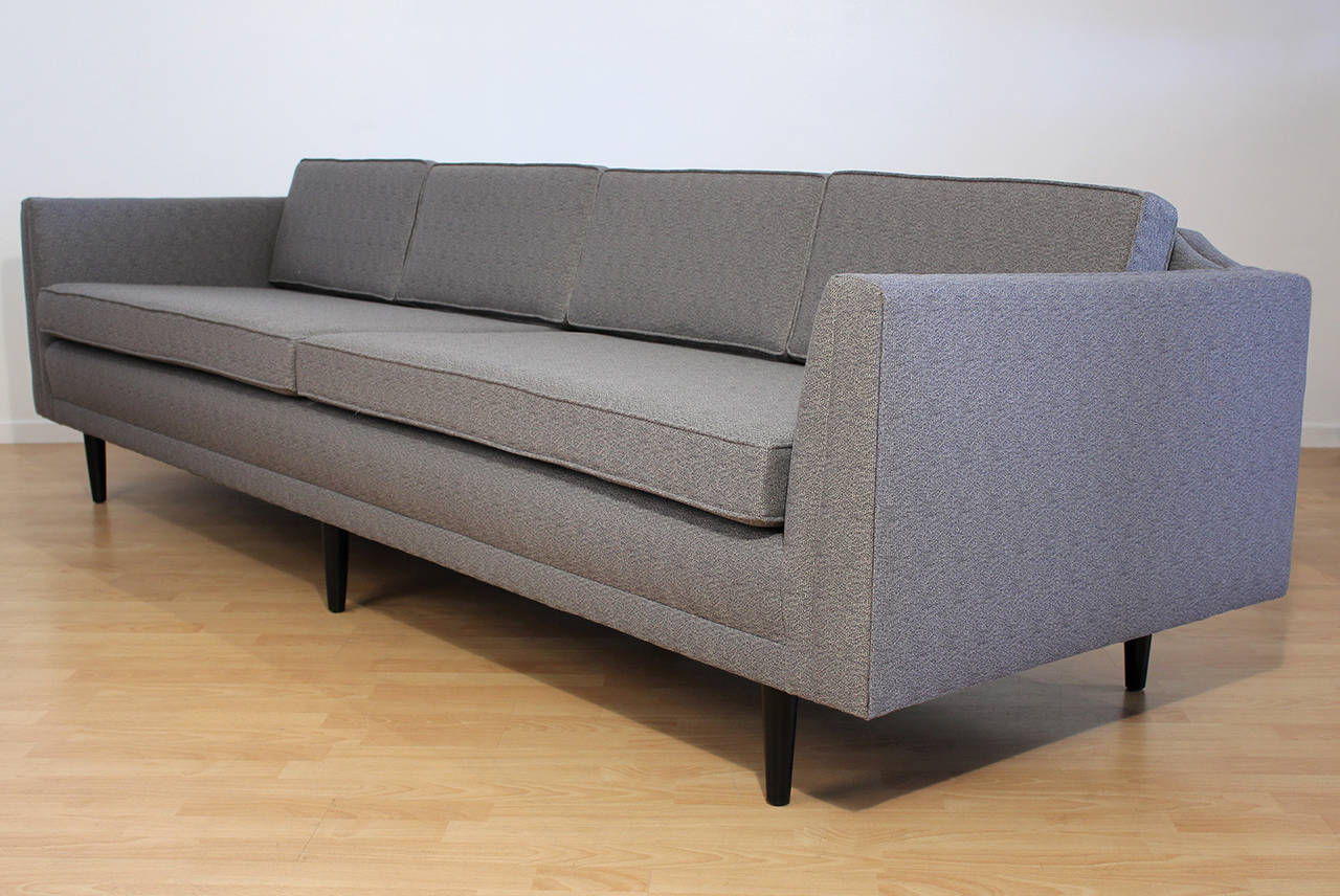 Classic simple modernist sofa designed by Edward Wormley for Dunbar. Completely restored.