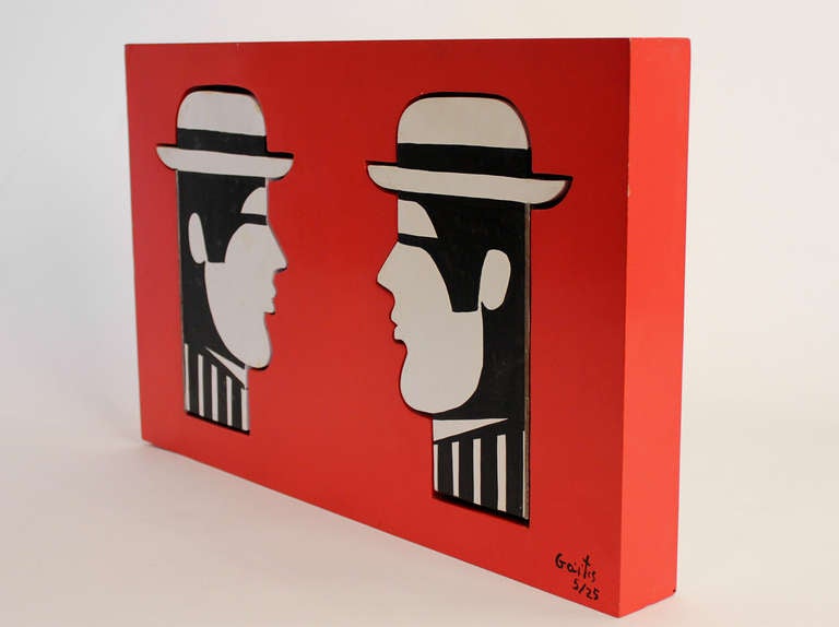 Mid-Century Modern Yannis Gaitis Sculpture Painting