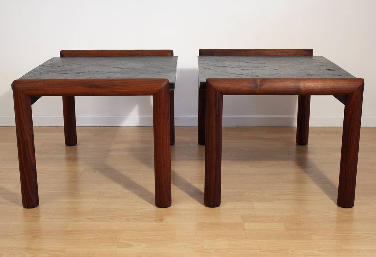 Mid-Century Modern Adrian Pearsall for Craft Associates Slate Top End Tables