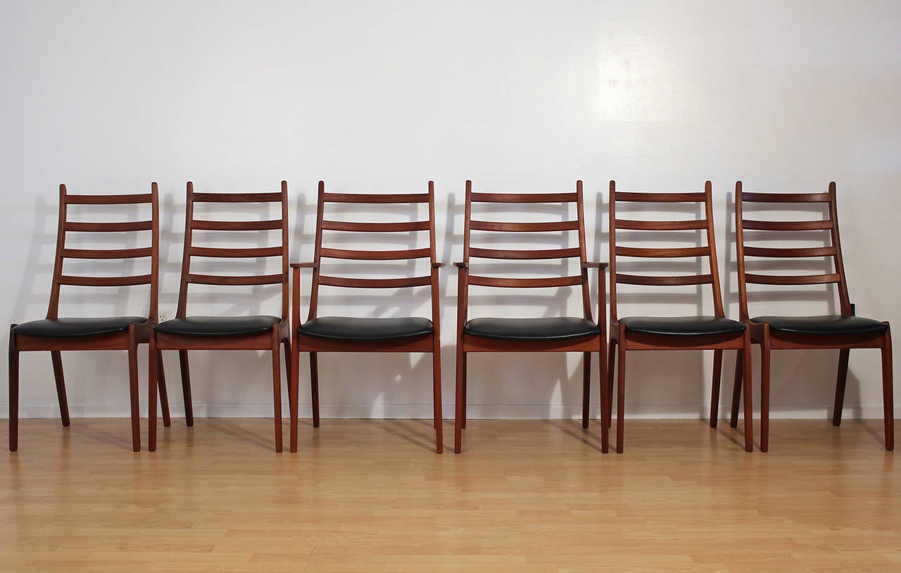 Kai Kristiansen Danish Modern Teak Dining Chairs