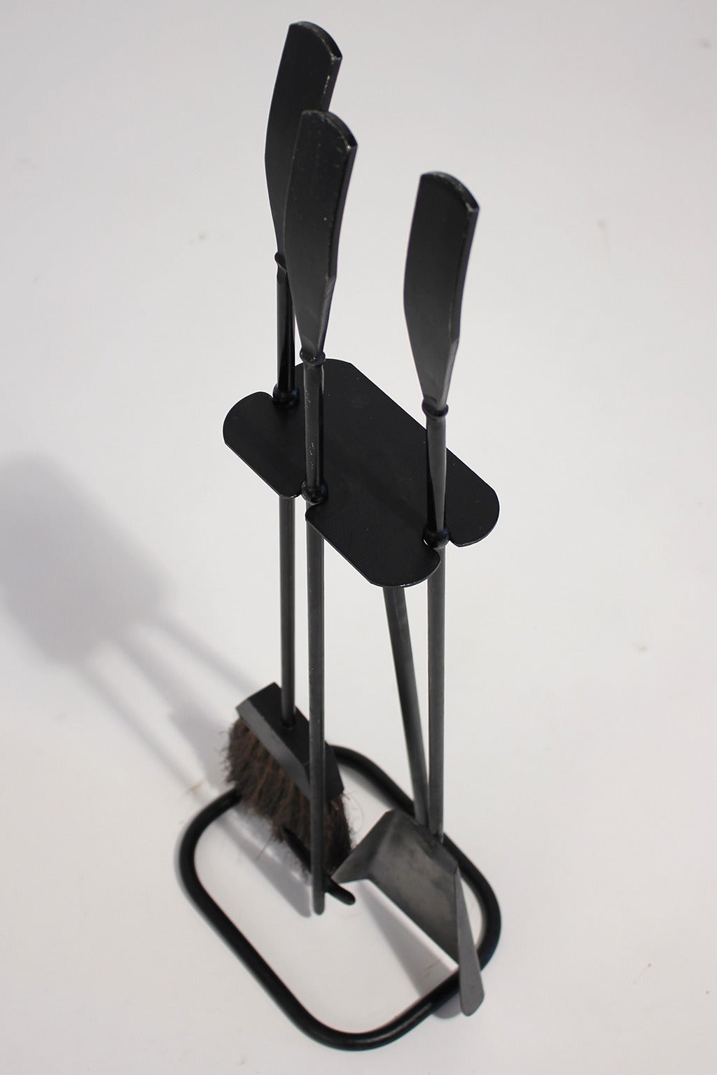 American Modernist Wrought Iron Fire Tools