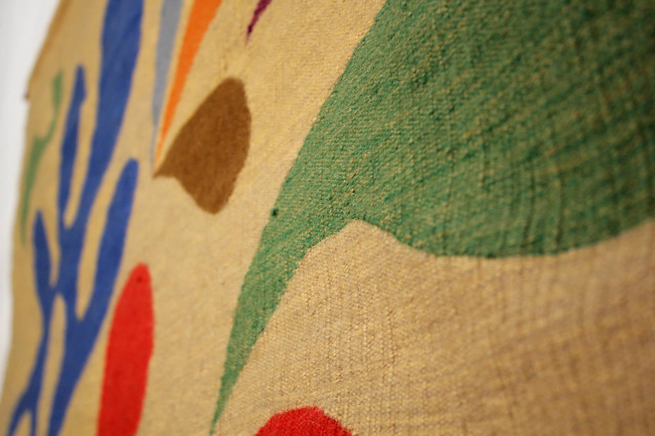 20th Century John Massey Abstract Woven Tapestry