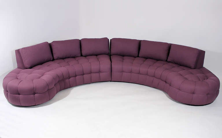 curved tufted sectional