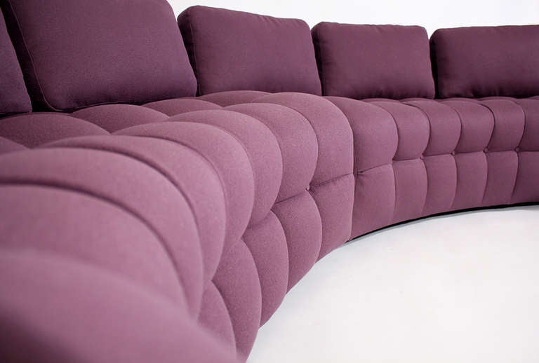 Late 20th Century 1970s Curved Tufted Sofa Sectional