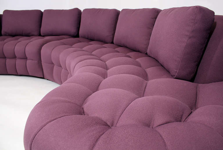 1970s Curved Tufted Sofa Sectional 2