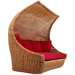 1960s Rattan Lounge Sofa