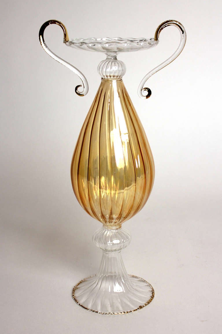 Venini Art Glass Candle Holder at 1stDibs