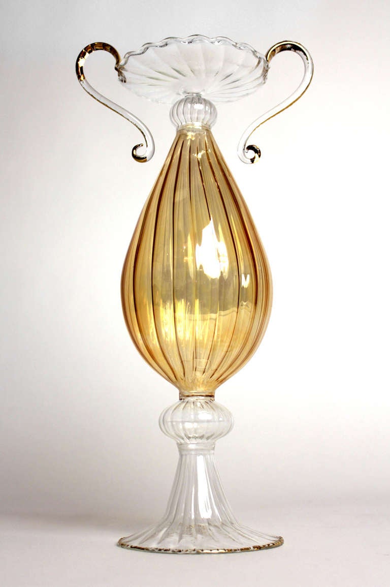 Venini Art Glass Candle Holder at 1stDibs