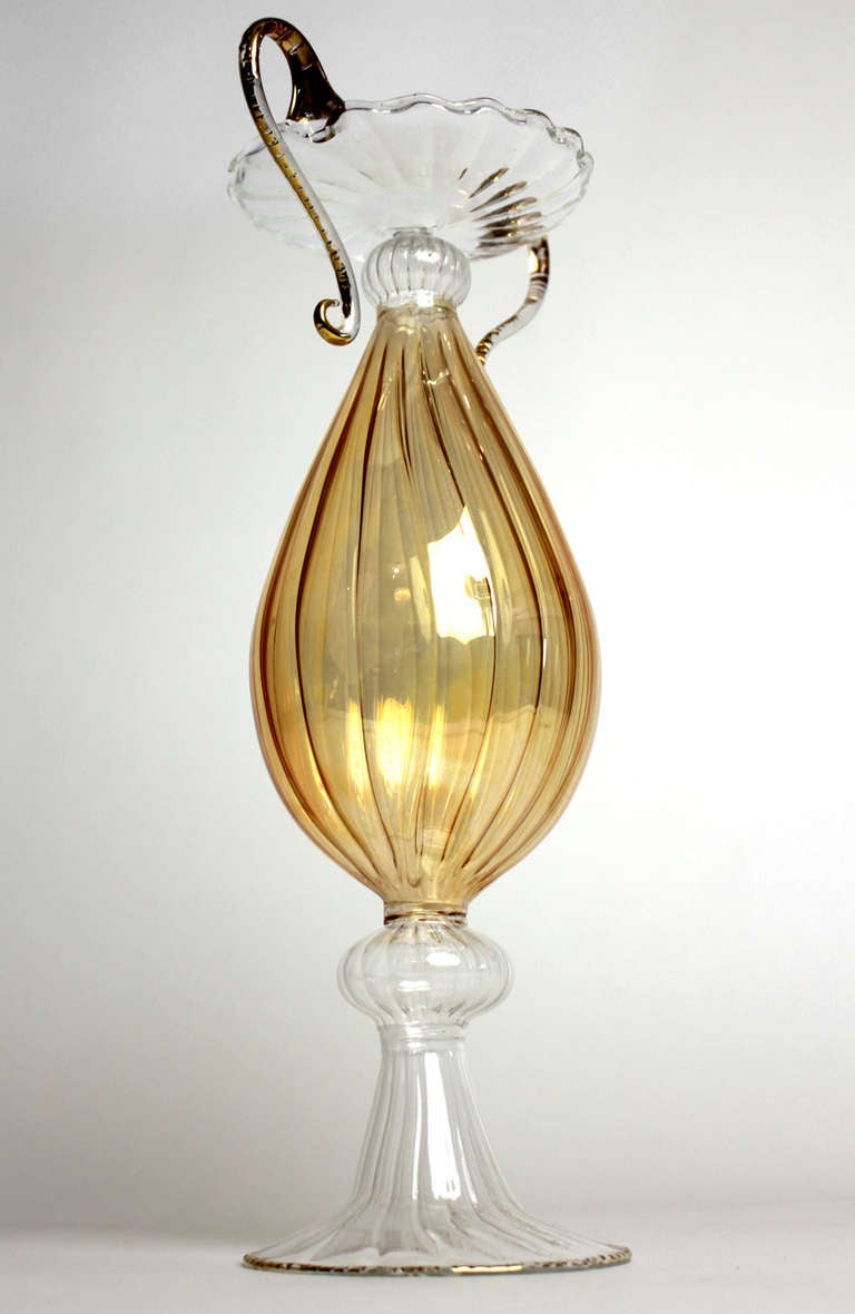 Venini Art Glass Candle Holder at 1stDibs