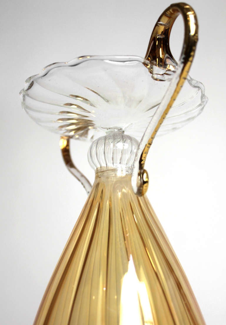 Venini Art Glass Candle Holder at 1stDibs