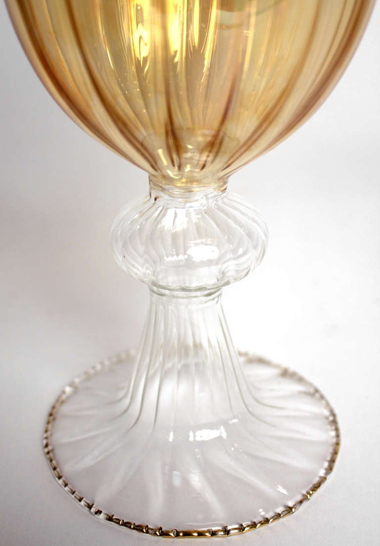 Venini Art Glass Candle Holder at 1stDibs