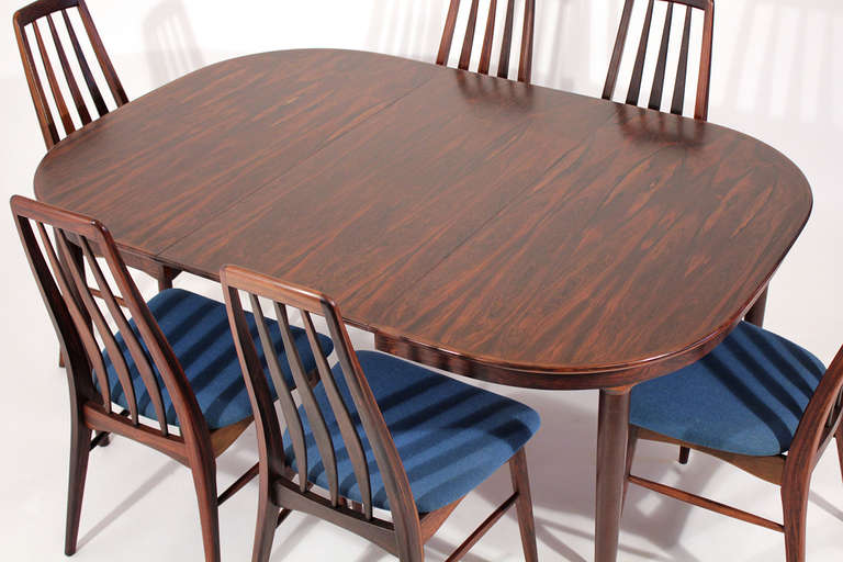 Mid-20th Century Danish Rosewood Table and Six Chairs by Koefoeds Hornslet
