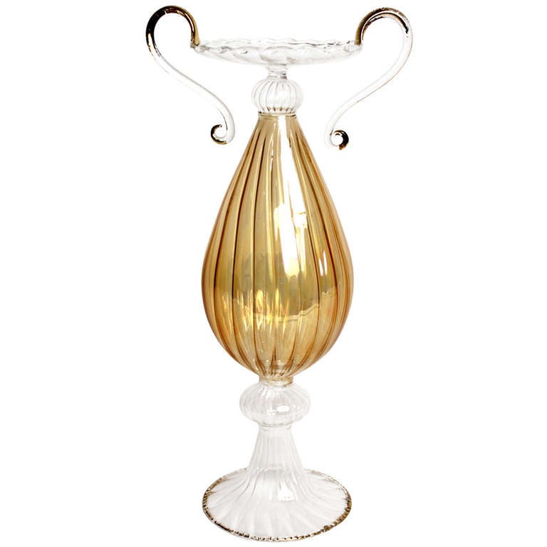 Venini Art Glass Candle Holder at 1stDibs