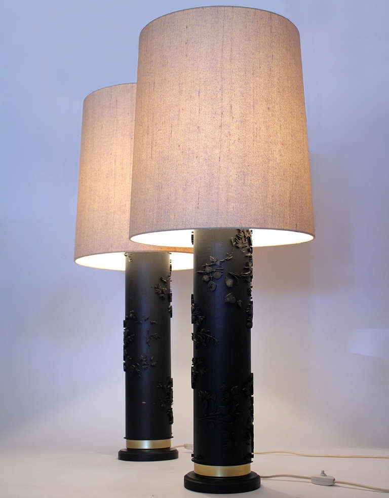 Art Deco Vintage French Wallpaper Roller Lamps