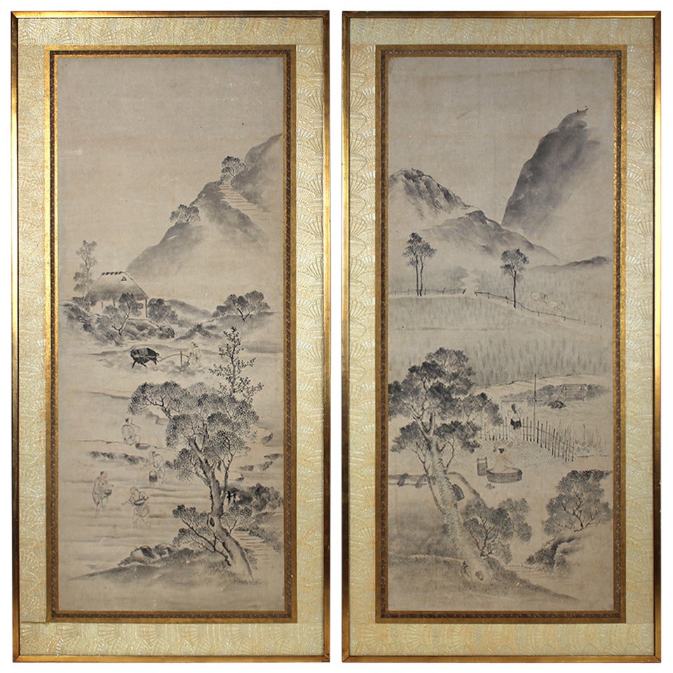 18th Century Japanese Scroll Paintings