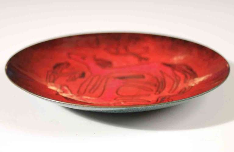 Mid-Century Modern Ellamarie & Jackson Woolley Enamel
