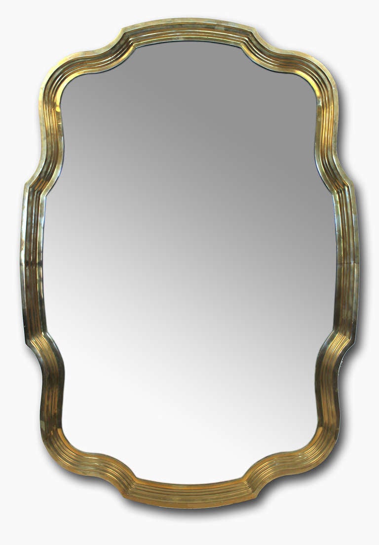American Brass Mirror by Baker