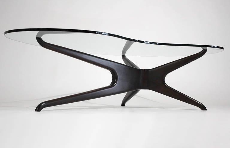 Mid-20th Century Vladimir Kagan Style Tri-Symmetric Coffee Table