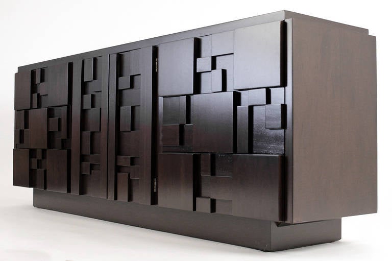 American Brutalist Style Mosaic Chest of Drawers