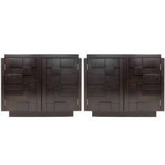 Mosaic Block Pair of Cabinets or Nightstands