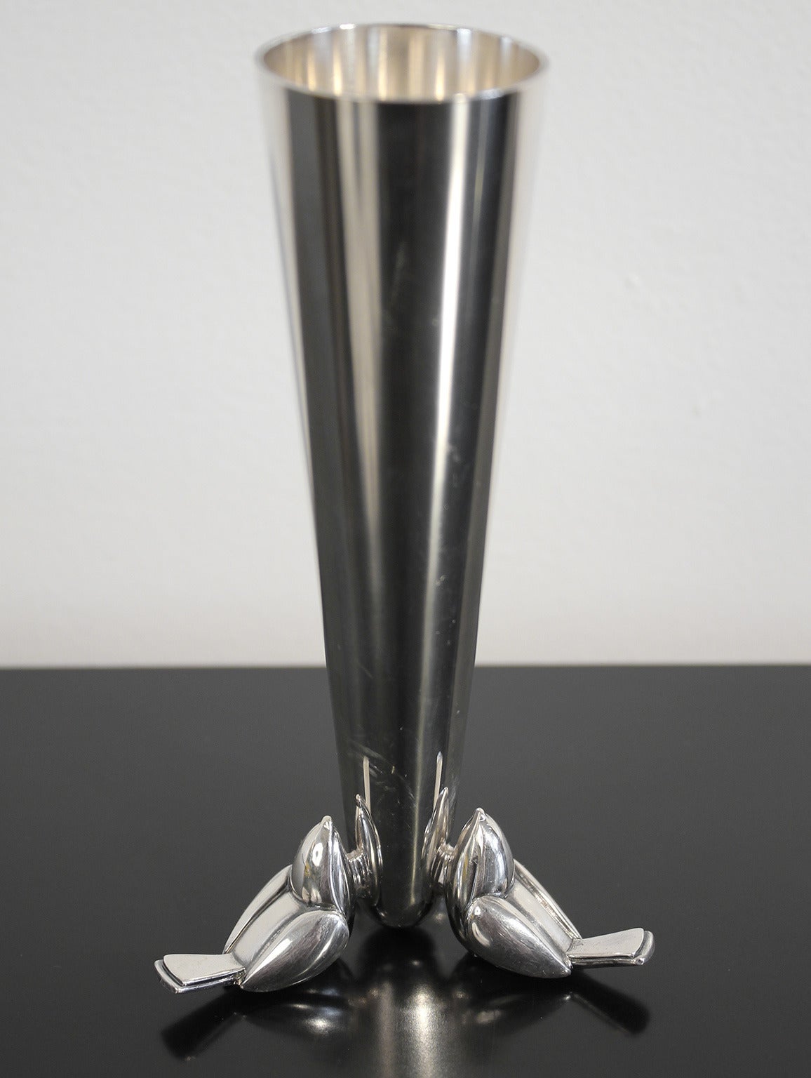 silver plated bud vase
