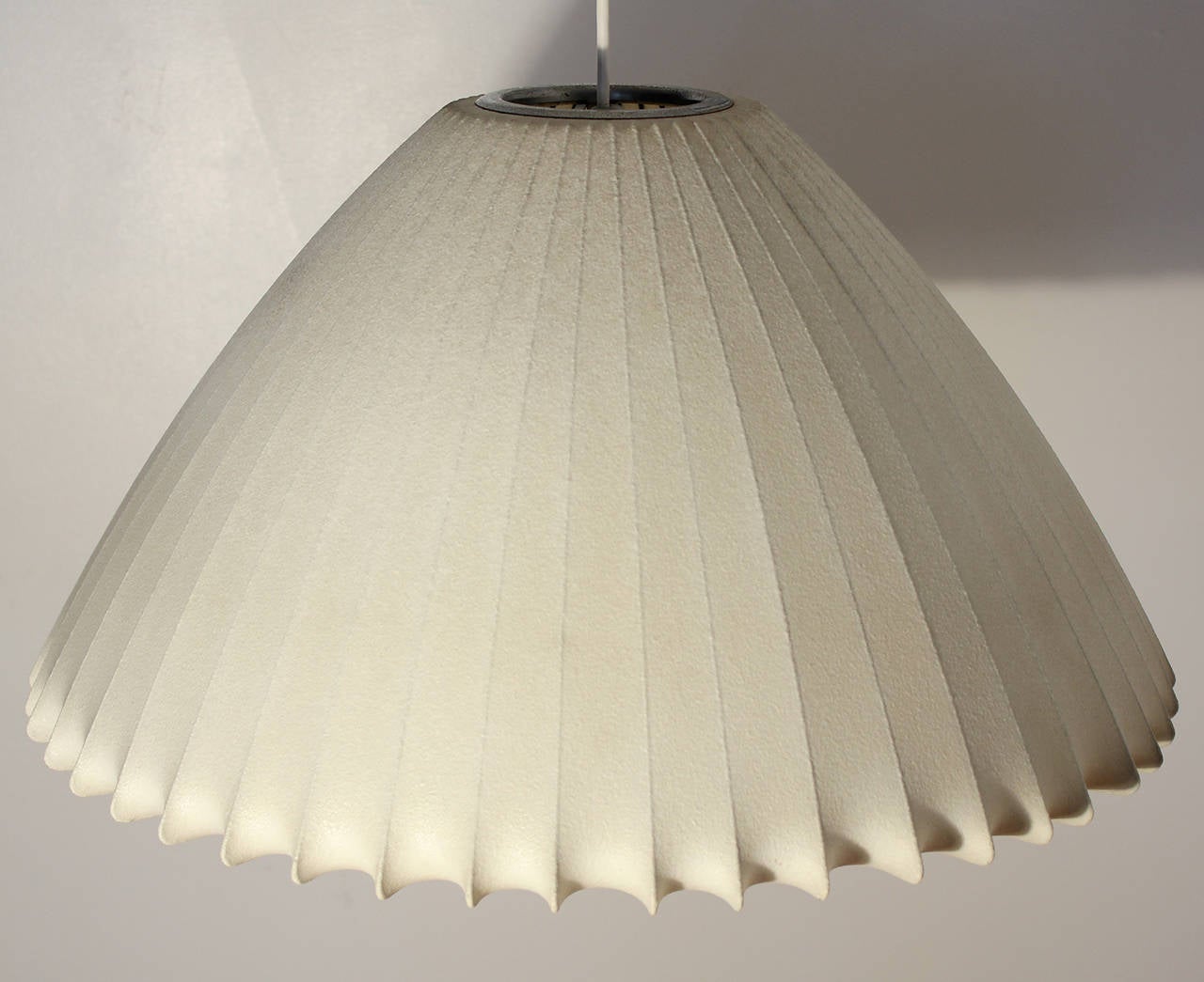 Vintage original bell shape bubble hanging lamp designed by George Nelson for Howard Miller. 23