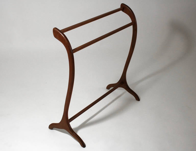 Danish Modern Teak Quilt Holder or Blanket Rack