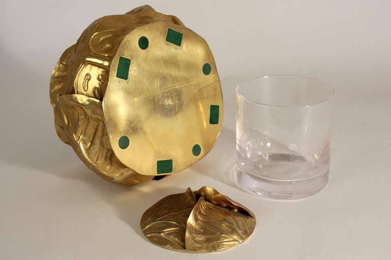 Gold Plated Cabbage Ice Bucket 1